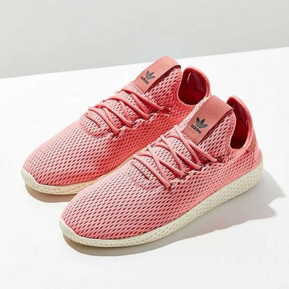 adidas gazelle silver green womens adidas Originals Tennis HU Pharrell Shoes - Tactile Rose